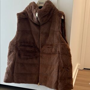 Herno Chocolate Faux Fur Vest